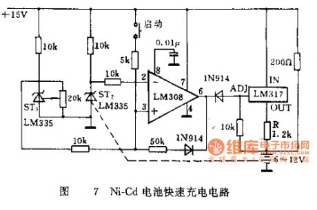 LM135 Ni-Cd battery fast charging circuit