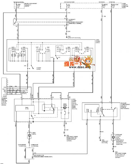 Cadillac deville windscreen wiper circuit diagram（Rainsense）