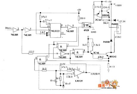 High-low voltage drive circuit diagram of stepping motor control system