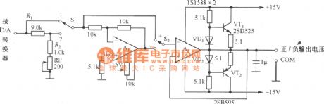 Composed of DAC-80-CCD-V automatic reversible controlled power supply circuit diagram