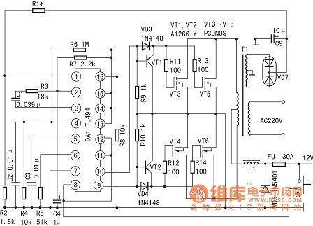 Using TL494 simple inverter circuit diagram
