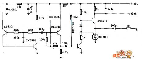 The circuit diagram of  frequency modulation receive in 50 KHz
