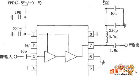 1880MHz Inside Collector Biased Amplifier Composed Of RF2324 Application Circuit