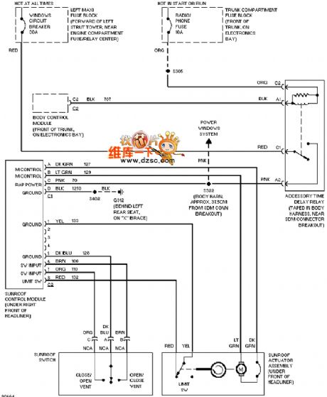 Cadillac deville sun shield circuit diagram