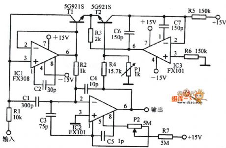 Practical high speed logarithmic amplifier circuit