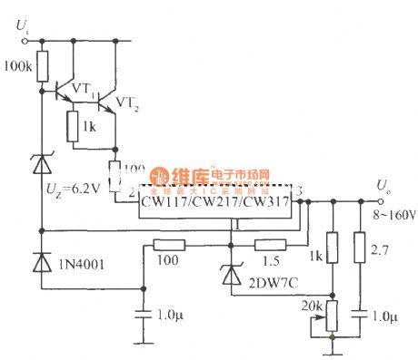 8～160V Adjustable integrated regulated voltage power supply