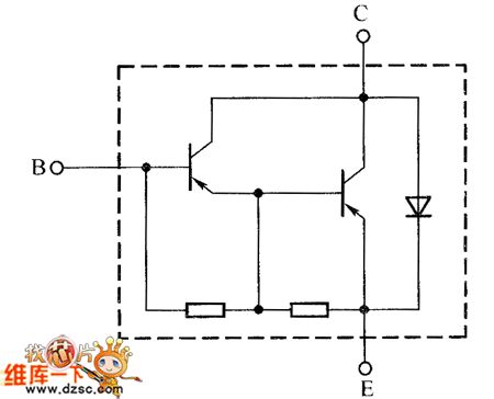 The inside circuit diagram of crystal triode MFJ6668