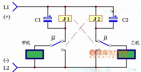 Multiparty telephone switching device circuit diagram