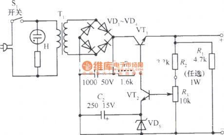 6～30V、500mA Regulated voltage power supply circuit