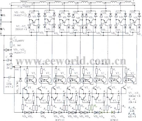 110～380V AC automatic regulated voltage power supply circuit