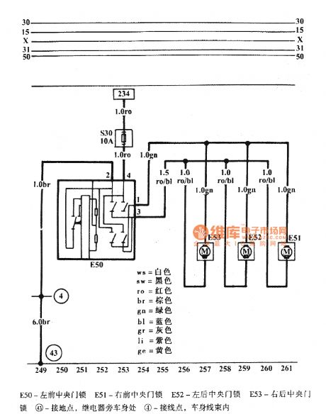Jetta central locking diagram