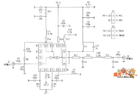 America TDMA application circuit composed of RF2162