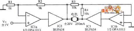 Drive circuit diagram based on a bridge type motor