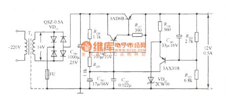 12V Voltage stabilizer simple circuit No.4