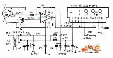 -40-+125℃ digital thermometer circuit diagram