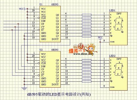 6B59 Drive LED display circuit diagram