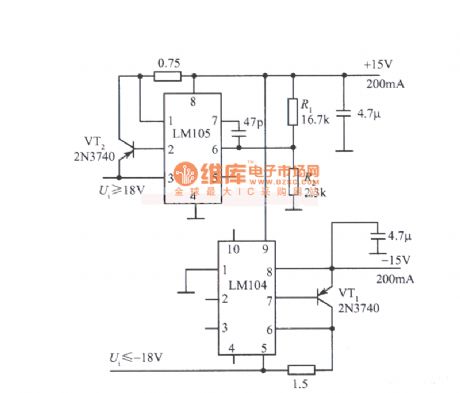 ±15V Tracking regulator power supply circuit diagram 5