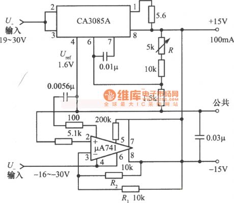 ±15V Tracking Regulator Power Supply Circuit Diagram Six