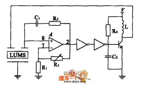 Self-motivated motor drive circuit diagram with frequency selective network and power amplifier