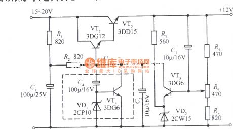 12V Soft start regulated voltage power supply circuit