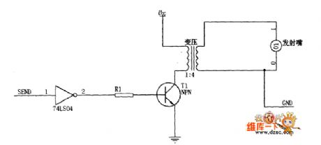 Mixed-type(gate circuit + dynatron + transformer) drive circuit diagram