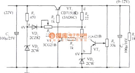 12V collector output regulated voltage power supply circuit No.1