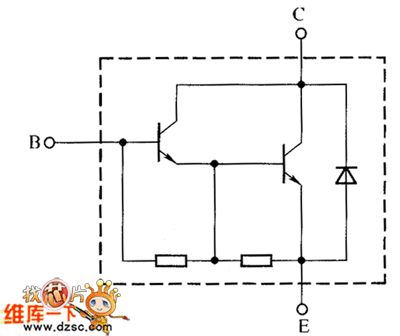The inside circuit diagram of PEMD10 crystal triode