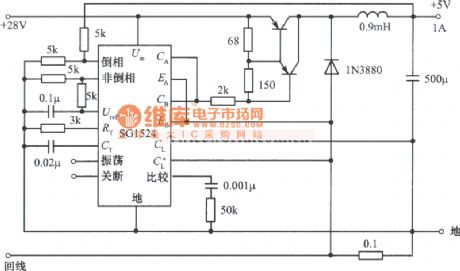 Single-ended switching fixed power supply circuit diagram