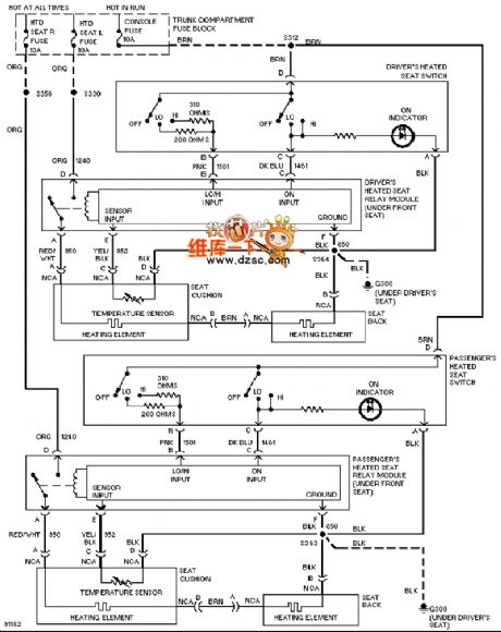 Cadillac deville heated seat circuit diagram