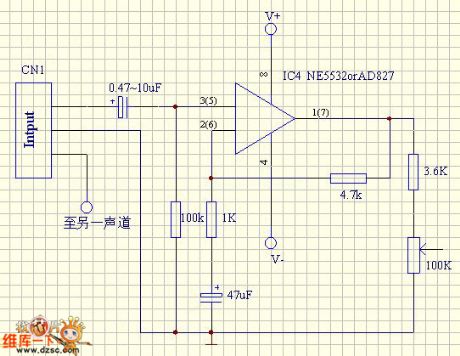 ne5532 Low noise amplifier circuit diagram 2