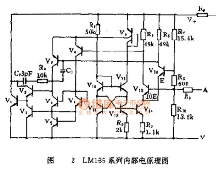 LM135 Series Internal schematic diagram
