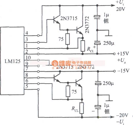 ±15V Double Tracking Fixed Power Supply Circuit Diagram