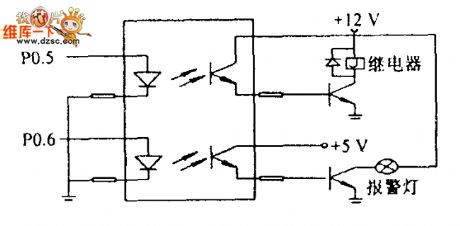 Alarm lamp and relay drive circuit diagram
