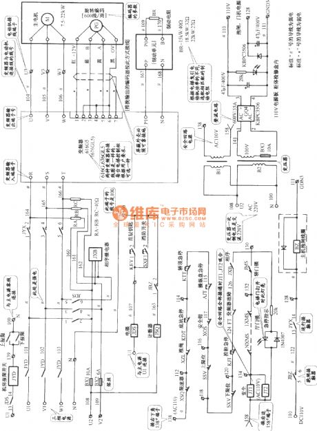 Tianjin zhengda elevator main circuit and safety circuit
