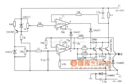 0--25V、0～10A constant voltage/constant current power supply circuit