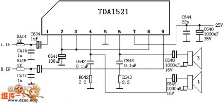 tda1521 Application circuit diagram