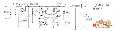 Automatic protection DC Power Supply circuit diagram preventing PC power-down