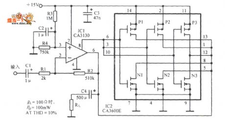 An amplifier circuit with 50KHz bandwidth