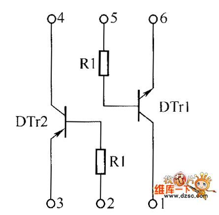 The crystal triode IMD6A inside circuit diagram