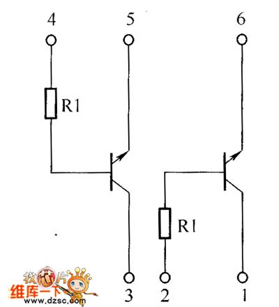 The crystal triode IMH14A、IMH8A inside circuit diagram