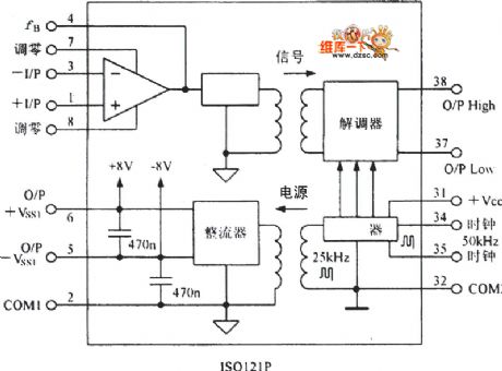 Isolation amplifier IS0212P circuit