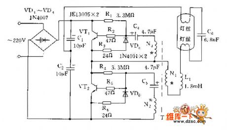 Serial electronic rectifier circuit diagram