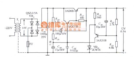 12V simple regulators circuit diagram four