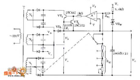 0~1000V Fixed Power-Supply Circuit diagram