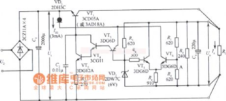 12V Collector output fixed power supply circuit diagram three