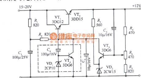 12V Soft start fixed voltage power supply circuit diagram