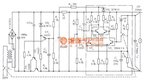 12V、100mA Precision fixed power supply circuit diagram