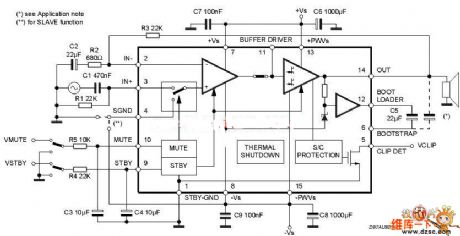 TDA7293 Audio amplifier circuit diagram