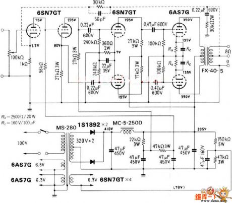 6n5p Push-pull circuit diagram