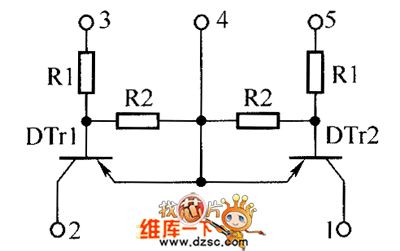 The inside circuit diagram of crystal triode FMA2A、FMA5A、FMA9A